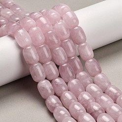 Розовый Кварц Природного розового кварца нитей бисера, колонка, 16x13 мм, отверстие : 1.2 мм, около 35 шт / нитка, 16.14'' (41 см)