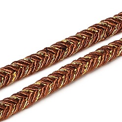 Sienna Braided Cloth Threads Cords for Bracelet Making, Sienna, 6mm, about 50yards/roll(150 feet/roll)
