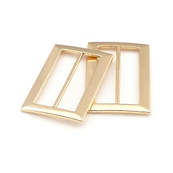 Золотой Пряжки ремня из сплава, пряжки-регуляторы с тремя скользящими фиксаторами, прямоугольные, золотые, 30x24 мм