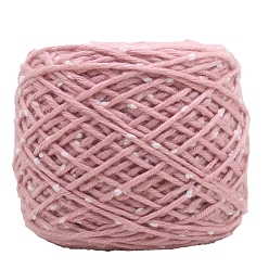 Pink Полиэфирная пряжа, твидовая пряжа, для вязания крючком принадлежности, розовые, 6 мм, около 240.59 ярдов (220 м) / моток