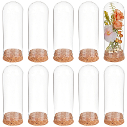 Прозрачный 10стеклянная купольная крышка, декоративная витрина, террариум в виде колокольчика, арка, прозрачные, 105x47 мм, внутренний диаметр: 43 мм