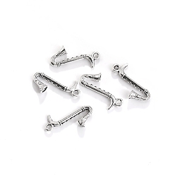 Античное Серебро Сплавочные подвески тибетского стиля, музыкальные инструменты подвески, античное серебро, 27x16 мм, 100 шт / комплект