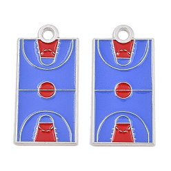 Платина Подвески из эмали и сплава, без кадмия и без свинца, спортивные темы, платина, 35.5x17.5x1 мм, отверстие : 2.5 мм