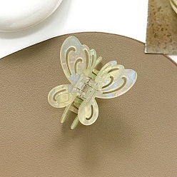 Бледно-Зеленый Акриловые заколки для волос в форме бабочки, аксессуары для волос для женщин и девочек, бледно-зеленый, 58 мм