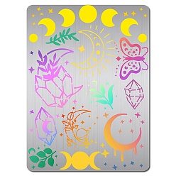 Луна Трафареты для резки металла из нержавеющей стали, для diy scrapbooking / фотоальбом, декоративное тиснение, матовый цвет нержавеющей стали, луна, 190x140 мм