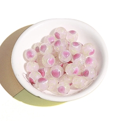 Розовый Светящиеся бусины лэмпворк ручной работы., круглые, светящиеся в темноте бусы, туманная роза, 10 мм, 50 шт