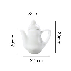 Белый Миниатюрные украшения для горшков, аксессуары для микро кукольного домика, притворяясь украшением реквизита, белые, 8x27x29 мм
