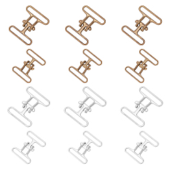 Античная Бронзовый & Платиновый 12шт 4 пряжки для ремня из сплава, для пуховика ветровка аксессуары для одежды, античная бронза и платина, 42~55 мм, 3 шт / стиль