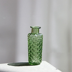 Зеленый Мини-стеклянные украшения для ваз для цветов, аксессуары для кукольного домика с микро-ландшафтом, притворяясь опорными украшениями, зелёные, 14x33 мм