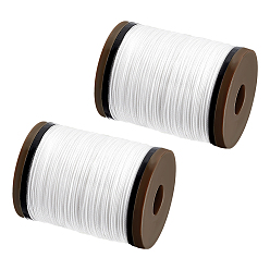 Белый 90М круглый вощеный шнур из полиэстера, для diy craft, белые, 0.5 мм, около 98.43 ярдов (90 м) / рулон
