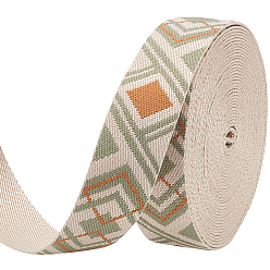 Rhombus 10 ярдов полипропиленовой ленты, жаккардовая геометрическая лента, плоский, ромб, 1-1/2 дюйм (38 мм)