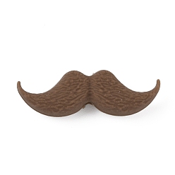 Коричневый Силиконовые бусины, усы, кофе, 10x29x7.5 мм, отверстие : 2 мм