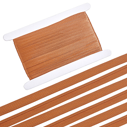 Saddle Brown 25M Polyester Ribbon, for Clothes Accessories, Saddle Brown, 5/8 inch(15mm), about 27.34 Yards(25m)/Set