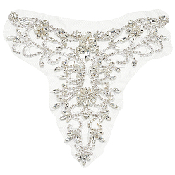 Кристалл 1нашивки из поликарбоната со стразами, приклеиваемые/пришиваемые, свадебные аксессуары, кристалл, 204x209x6.5 мм