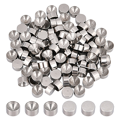 Stainless Steel Color 100Pcs 304 Stainless Steel Rhinestone Settings, Flat Round, Stainless Steel Color, Fit for 4mm Rhinestone, 6x2.5mm