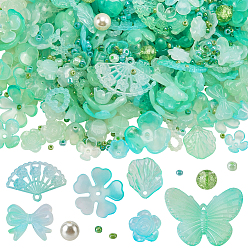 Зеленый лайм Бисер из стекла , Цейлон, зеленый лайм, 4~27x4~29.5x2.5~7.5 мм, отверстие : 1.5~2 мм