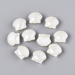 Кремово-белый Абс пластиковые жемчужные бисера, формы раковины, кремово-белые, 11x12.5x6.5 мм, отверстие : 1.5~1.6 мм, Около 1162 шт / 500 г