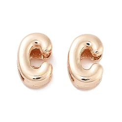 Letter C Стойки подвески обшивки сплава, без кадмия и без свинца, гальванический никель, золотой свет, буква С, 9x6x4 мм, отверстие : 1.5x2.5 мм