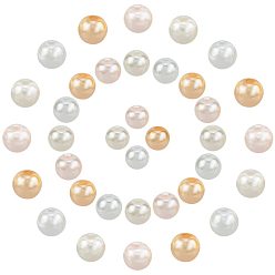 Couleur Mélangete Perles en verre nacré, nacré, ronde, couleur mixte, 4~9mm, trou: 0.8~1 mm, 300 g / tourbière