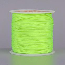 Зеленый газон Нейлоновая нить, ювелирные изделия шнур нейлона для пользовательских ювелирных изделий делает тканые, зеленый газон, 0.8 мм, около 49.21 ярдов (45 м) / рулон