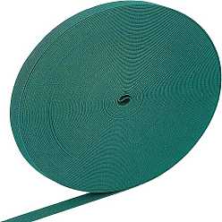 Verde Oscuro Cordón elástico de resistencia de poliéster, cinta overlock, verde oscuro, 15x1 mm, 30 yardas / rodillo