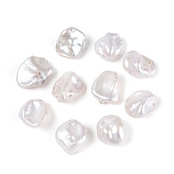 Морская Ракушка Натуральный жемчуг в стиле барокко кеши, Petaline, Топ пробуренной, цвет морской раковины, 7~11.5x6.5~9x3~7 мм, отверстие : 0.5 мм