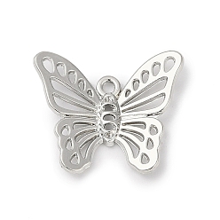 Платина Подвески из сплава , бабочки прелести, без свинца, без кадмии и без никеля, стойки покрытие, платина, 16.5x19.5x3 мм, отверстие : 1.4 мм
