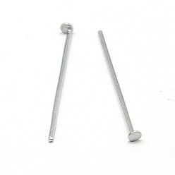 Stainless Steel Color Tarnish Resistant 304 Stainless Steel Flat Head Pins, Stainless Steel Color, 16x0.6mm, 22 Gauge, about 5000pcs/bag, Head: 1.5mm