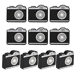 Черный 10экологически чистые силиконовые шарики для пищевых продуктов, камера, чёрные, 23x27x8 мм, отверстие : 3 мм