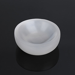 Half Round Украшения для скульптур из натурального селенита, для домашнего офисного стола, полукруглый, 72x23 мм