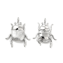 Платинированный Латунные подвески, без кадмия, без никеля и без свинца, очарование насекомых, Реальная платина, 17x13.5x3 мм, отверстие : 1.6 мм