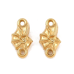 Real 18K Gold Plated Ocean Theme 304 Stainless Steel Connector Charms, Conch Links, Ion Plating(IP), Long-Lasting Plated, Real 18K Gold Plated, 5x9.5x3mm, Hole: 0.9mm, about 15pcs/bag