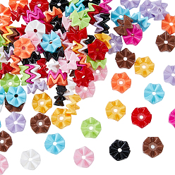 Mixed Color 110Pcs 11 Colors Baking Paint Opaque Acrylic Beads, Snowflake, Mixed Color, 16x8mm, Hole: 2.5mm, 10pcs/color