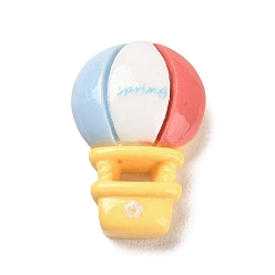 Hot Air Balloon Непрозрачные кабошоны из смолы, Мультяшные весенние путешествия кабошоны, воздушный шар, 23x15.5x7 мм