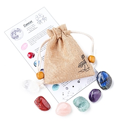 Рак Двенадцать созвездий подарочный набор для дня рождения из ткани, с натуральным смешанным драгоценным камнем, рак, 20 мм