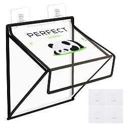 Черный Пластиковые сумки для хранения одежды на вешалках, прямоугольник с рисунком панды, чёрные, 330x380x10 мм