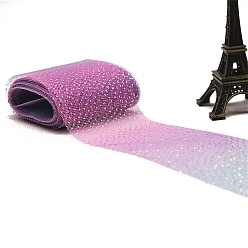 Орхидея Ленты сетки деко полиэстера, Радужный градиент цвета блестящий тюль ткань, для подарочной упаковки diy craft, украшение стены домашней вечеринки, сиреневые, 2-3/8 дюйм (60 мм), около 5.00 ярдов (4.57 м) / пачка