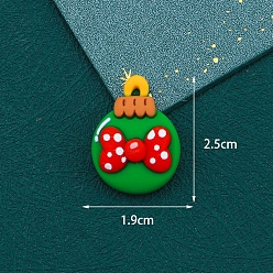 Christmas Bell Рождественская серия из непрозрачной смолы декодирует кабошоны, Рождественский колокольчик, 25x19 мм