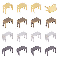 (52) Непрозрачная лаванда 48шт 4 цвета одежда аксессуары, латунные и железные стопоры для застежек-молний, верхние и нижние упоры, разноцветные, 0.7x0.4x0.5 см, 12 шт / цвет