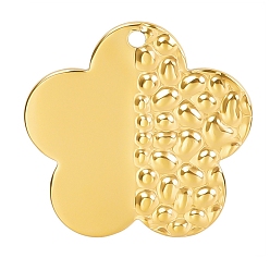 Золотой 304 подвески из нержавеющей стали, цветочный шарм, золотые, 23x24x1 мм, отверстие : 1.8 мм