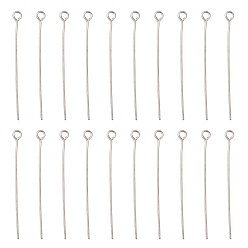 Платина Железные глазные булавки, без кадмия и без свинца, платина, 21 датчик, 38x0.7 мм, отверстие : 2 мм