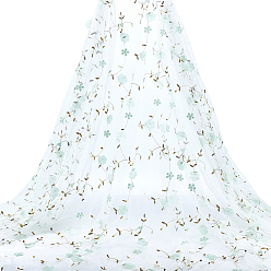 Светло-зеленый 6 ярдов цветочного узора из молочного волокна сетчатая ткань, аксессуары для платья, светло-зеленый, 1300 мм