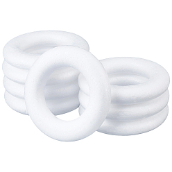 White Craft Foam Round Rings, White, 105x19mm