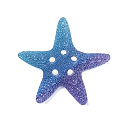Озёрно--синий Градиент цвета, непрозрачная смола, декодирование кабошонов, морская звезда, Плут синий, 50x50x13.5 мм