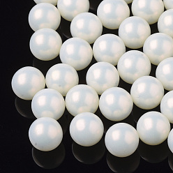 Beige ABS Plastic Imitation Pearl Beads, Matte Style, No Hole/Undrilled, Round, Beige, 10mm, about 1000pcs/bag