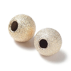 Real Gold Filled Yellow Gold Filled Textured Beads, 1/20 14K Gold Filled, Cadmium Free & Nickel Free & Lead Free, Round, 3mm, Hole: 1mm