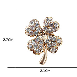 Прозрачный Акриловая брошь ко дню святого патрика, брошь из сплава клевера, прозрачные, 27x21 мм