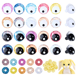 (52) Непрозрачная лаванда 20шт 2 цвета пластиковые глаза для поделок, плоско-круглые, 20шт. 10 цвета пластиковые блестящие глаза для кукол, разноцветные, 25x25 мм