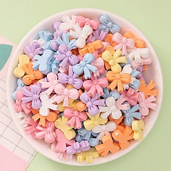 (52) Непрозрачная лаванда Непрозрачные кабошоны из смолы, бантом, разноцветные, 13x16x5 мм