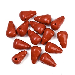 Красный Окрашенная синтетическая бирюза 3 бусины гуру с отверстием, тыква форма, красные, 20.5~21.5x11~13x11~12.5 мм, отверстие : 1.8 мм